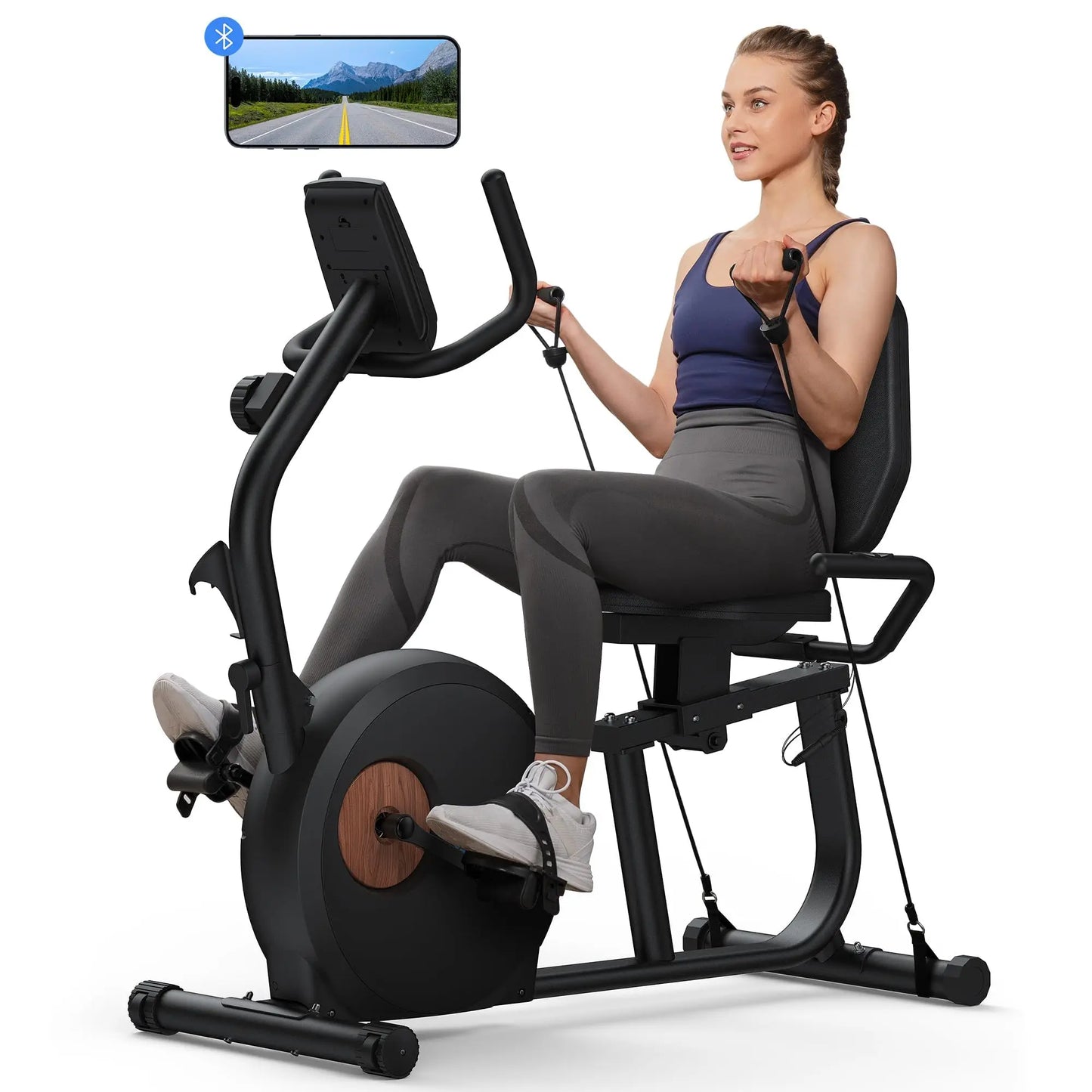 Exercise Bike Home Upgraded Durable Magnetic Stationary Recumbent