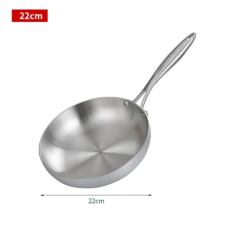 Stainless Steel Frying Pan, NonStick Fried, Steak Cookware