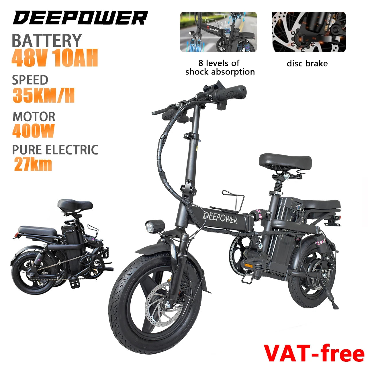 Mini Foldable E bike Removable Battery