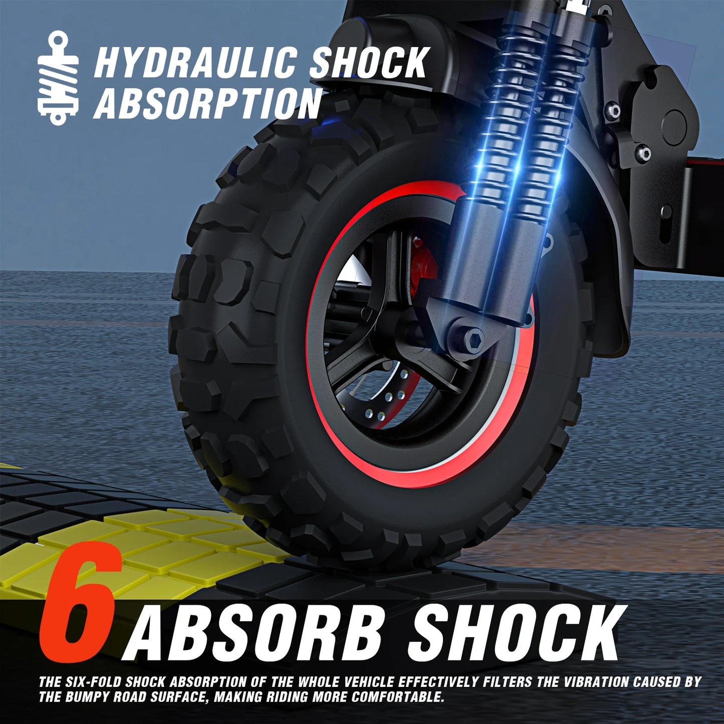 E-Scooter Foldable Waterproof Adult Electric "off-road tires
