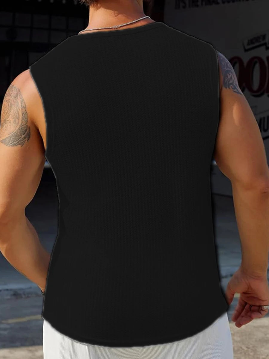 Men s Ribbed Knit Tank Tops
