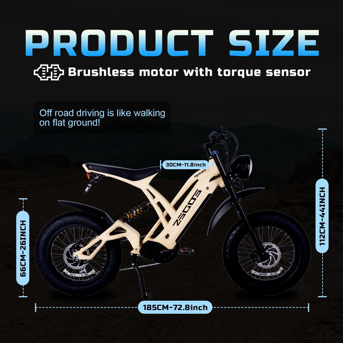 mountain adult electric bicycle motorcycle style off-road