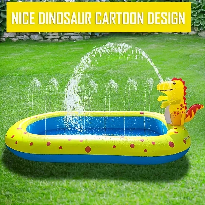 dinosaur inflatable children's fountain - made with sprinkler