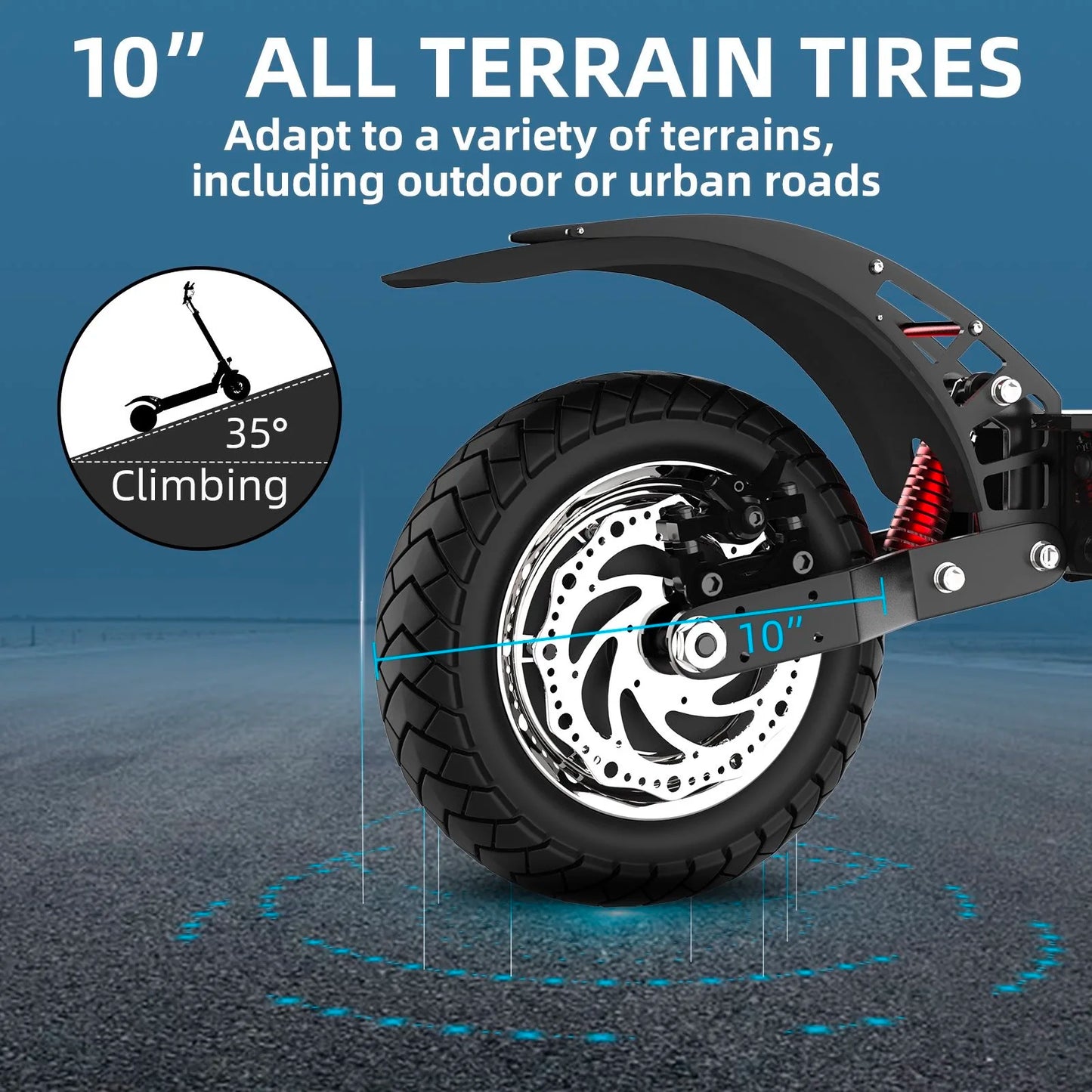 Electric Scooter Folding 10 Inch Off-Road Tire