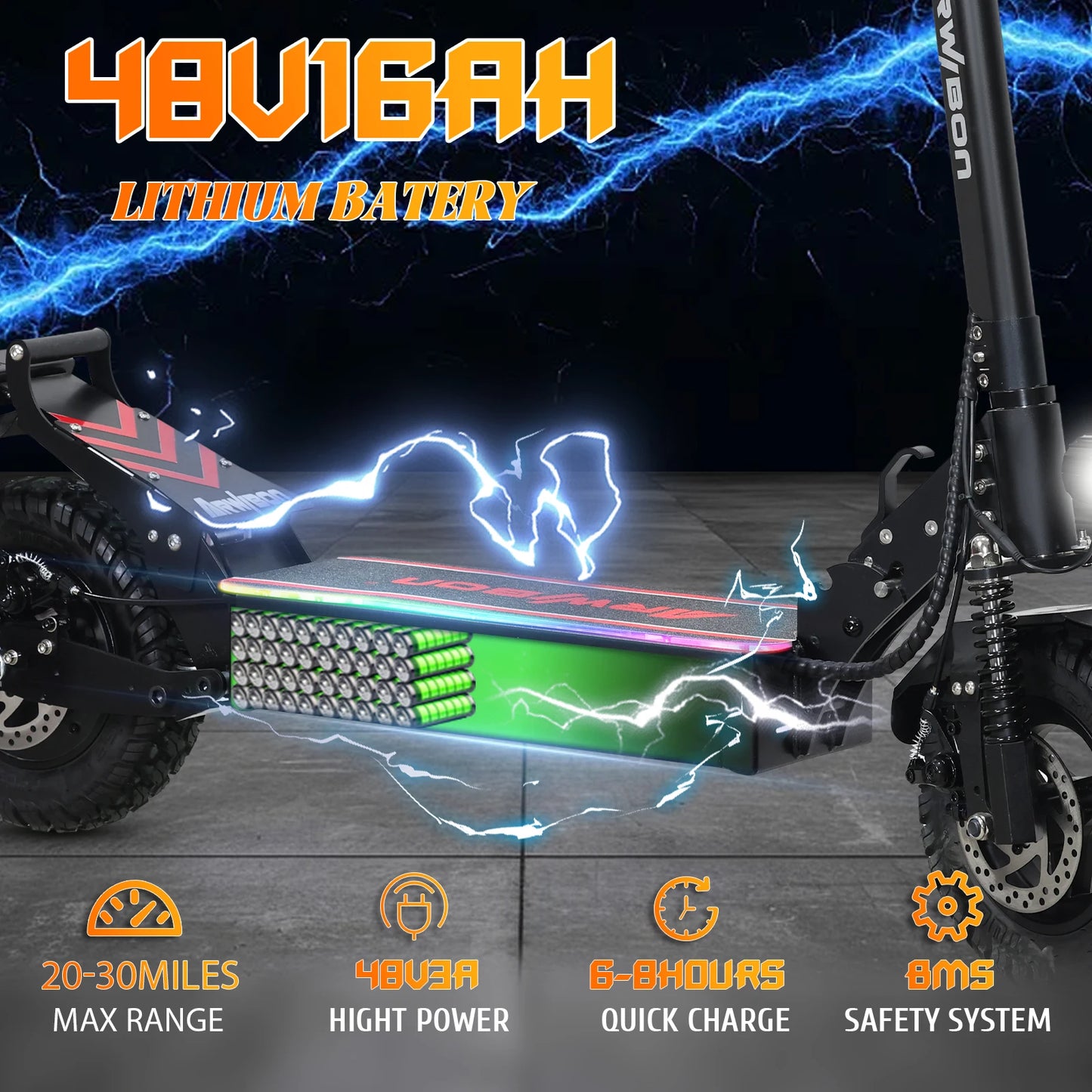 Adult Electric Scooter, 11 Inch Off-Road Tires Sport