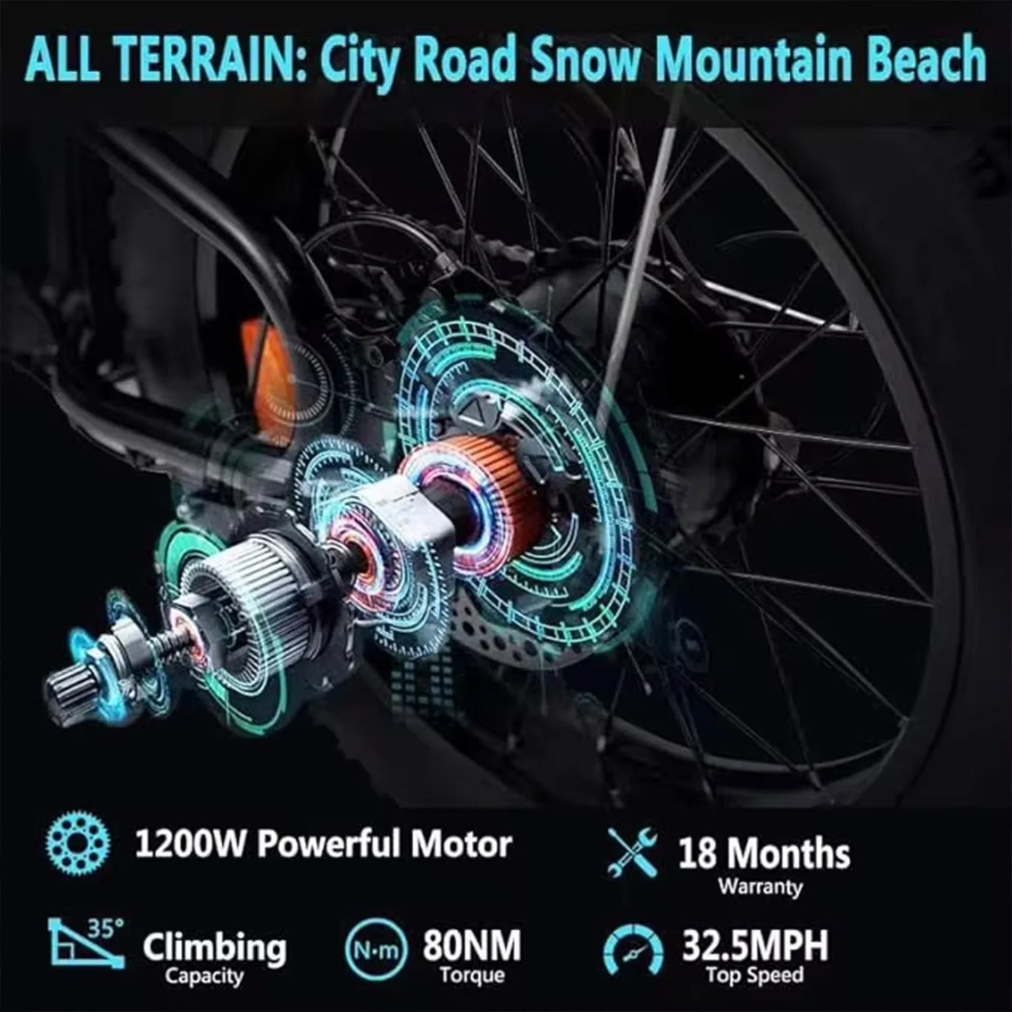 Adult electric bicycle 20 inch thick tires urban commuting
