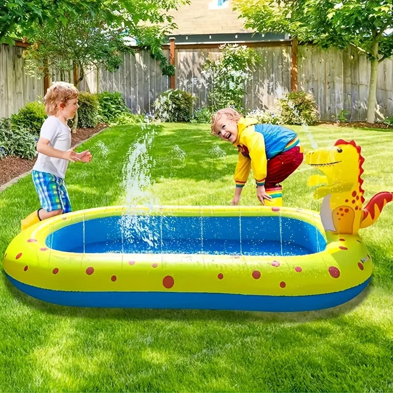 dinosaur inflatable children's fountain - made with sprinkler