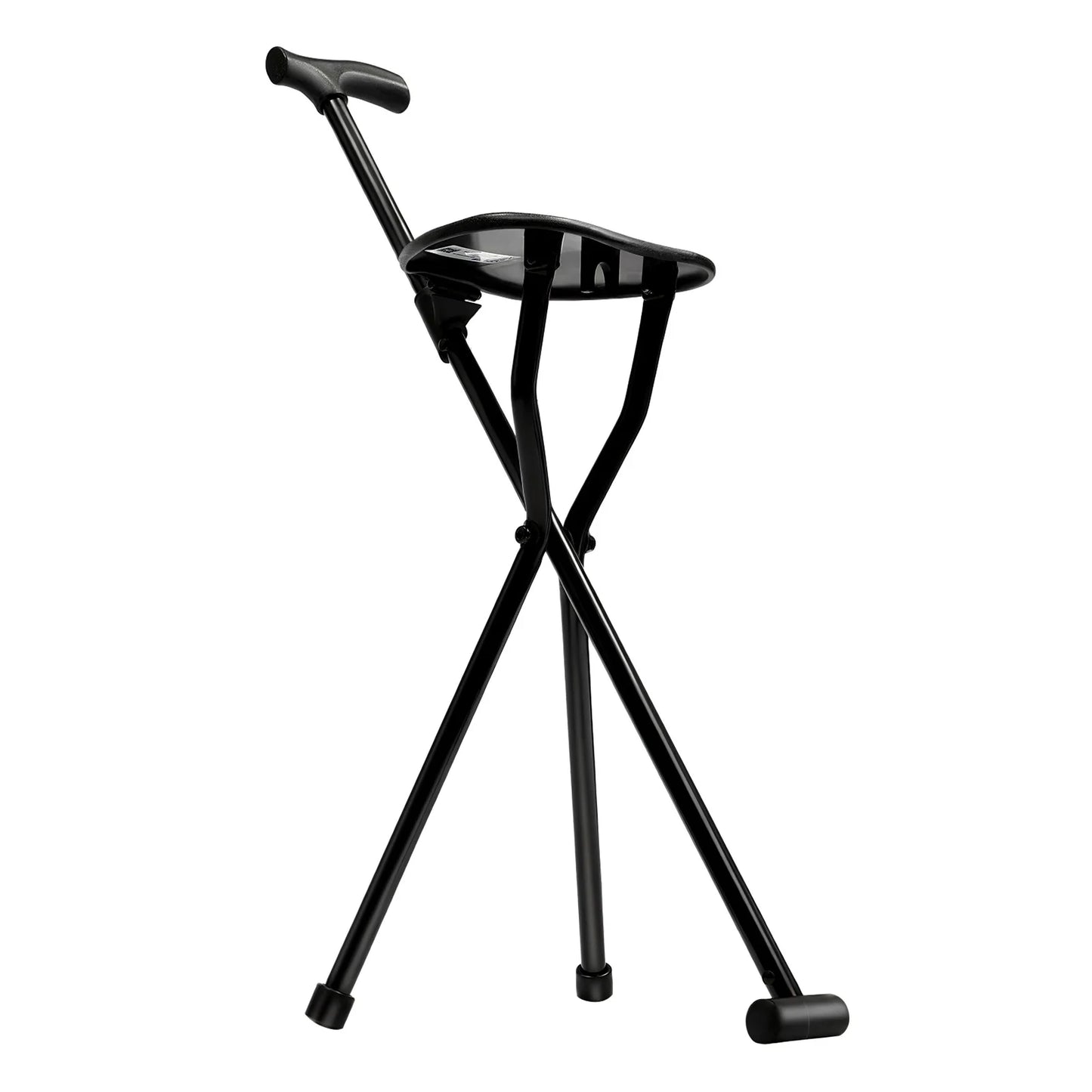 Folding Walking Stick With Seat,Max.113Kg For Elderlyle Tripod