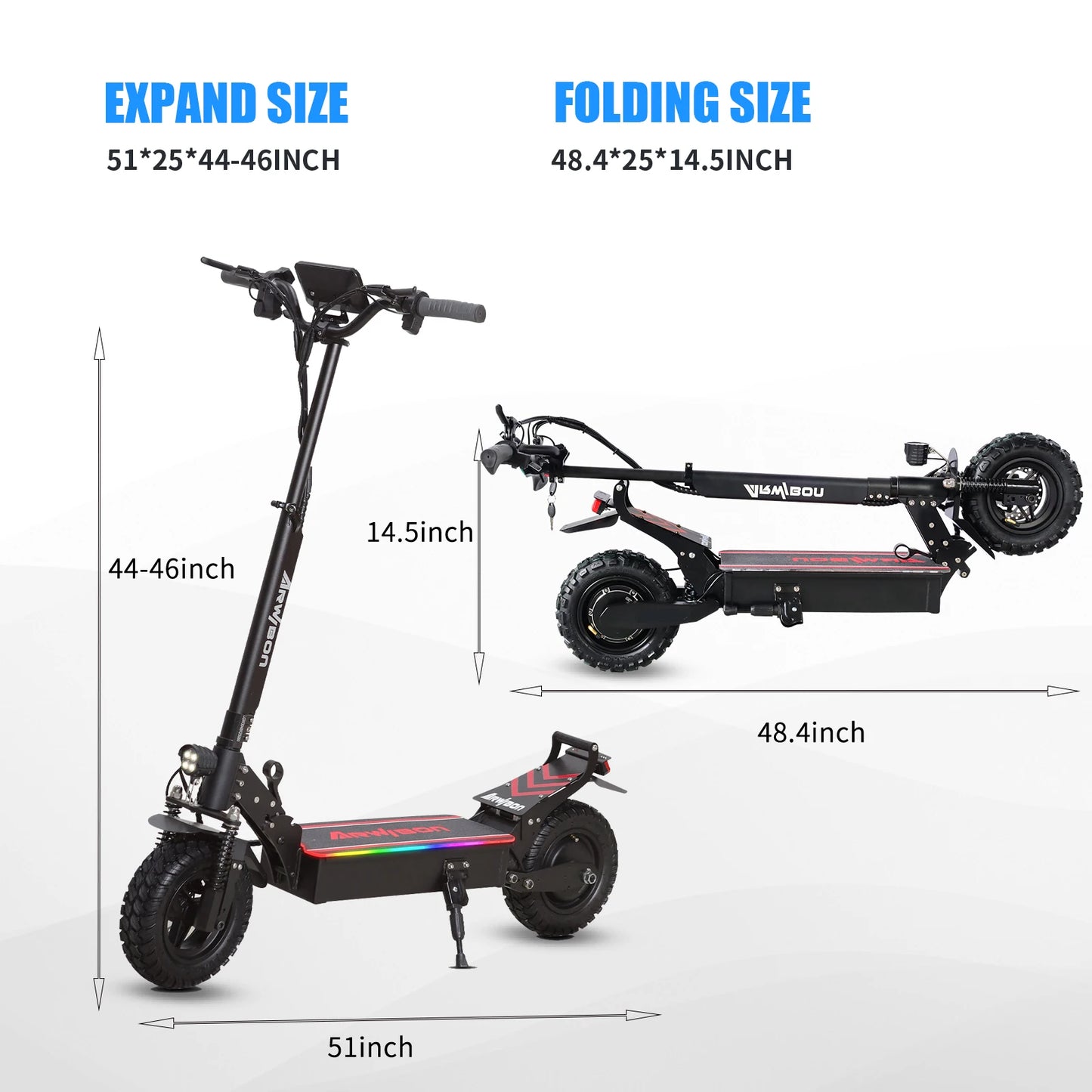 Adult Electric Scooter, 11 Inch Off-Road Tires Sport
