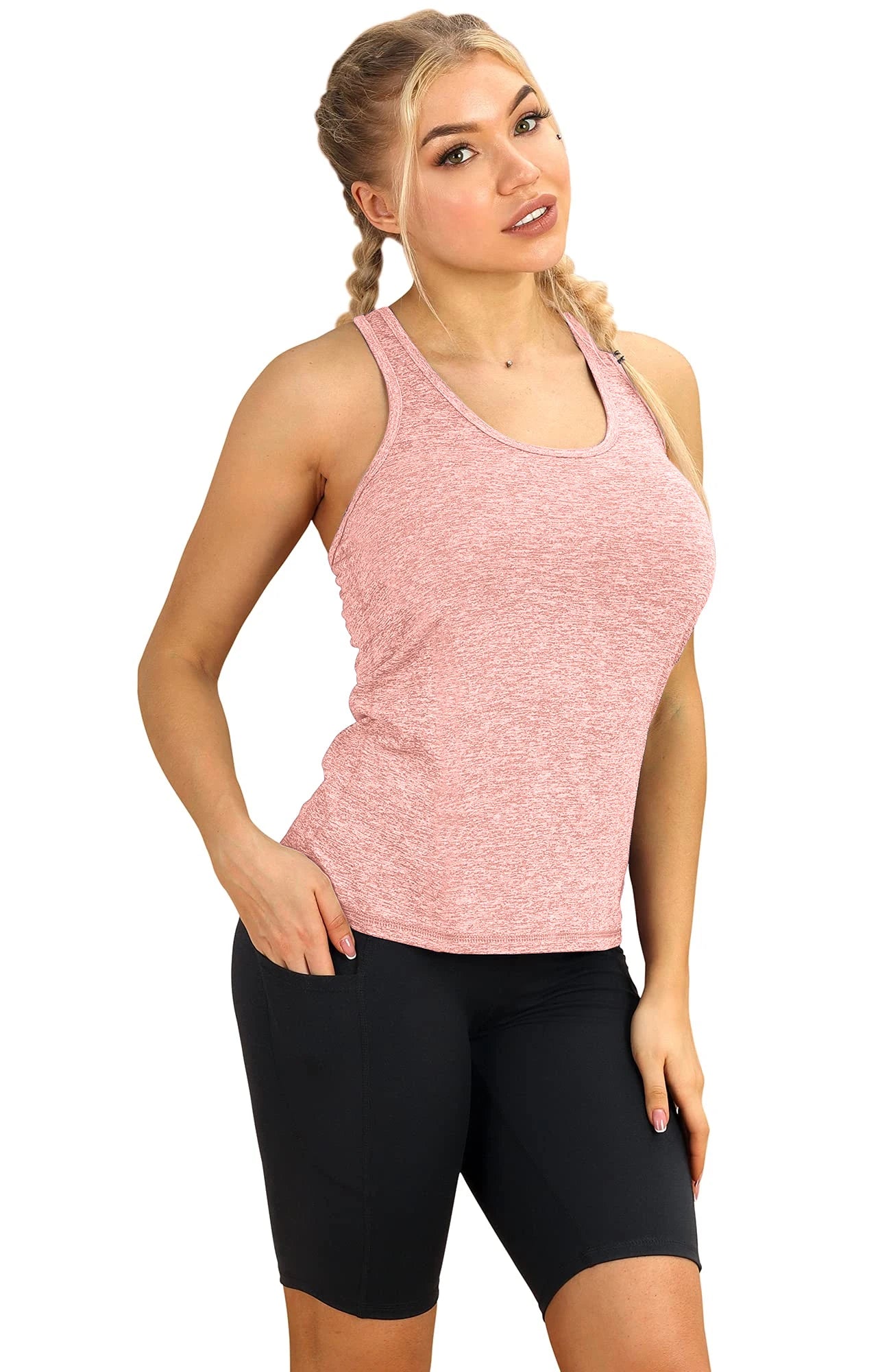 3 Pcs Women Sport tank Tops Loose Yoga Tops