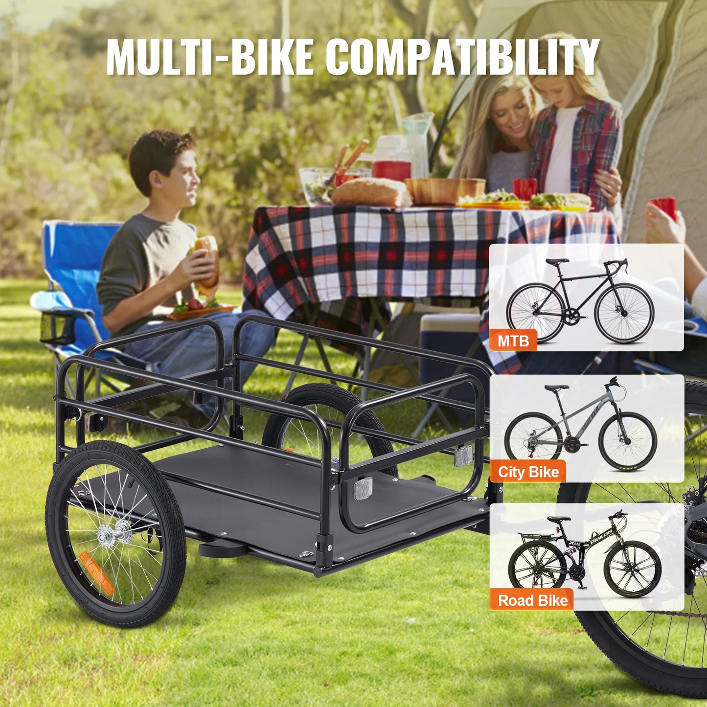 Bike Cargo Trailer Foldable Storage
