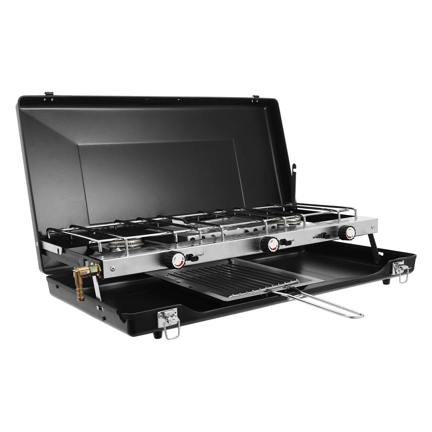 Campfire Grill with 3 Burners, High-Power Burner