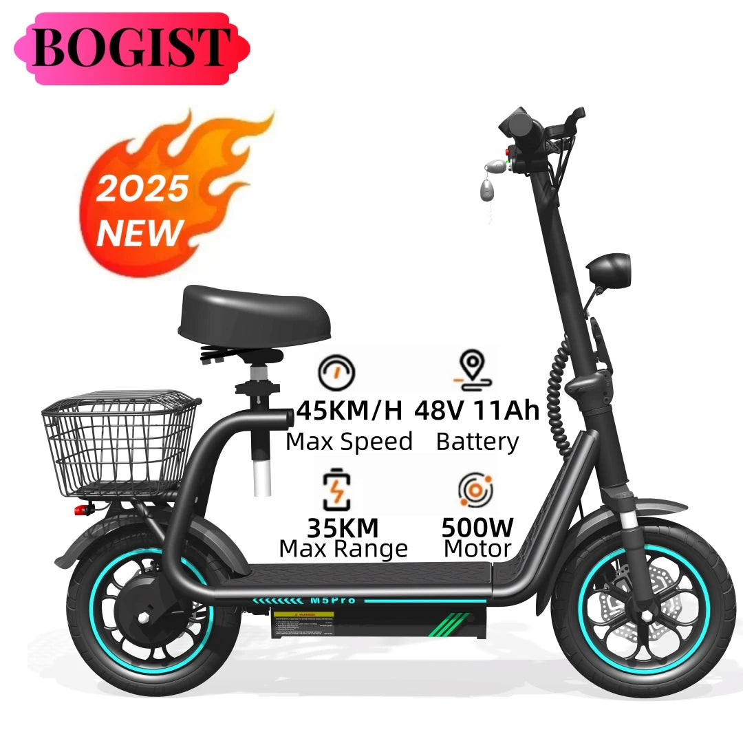 Pro Electric Scooter 12 inch With Storage Basket