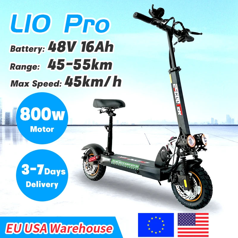 Adult Electric Scooter Lightweight Long Range 35-55km
