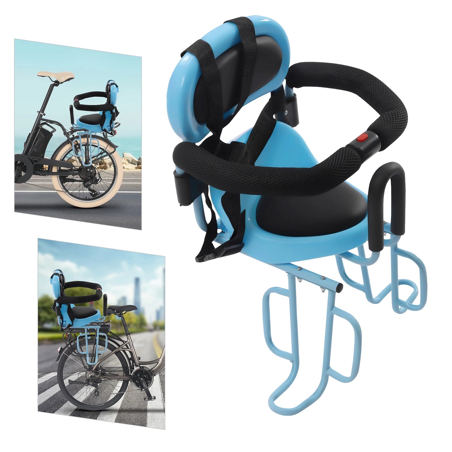 Rear Soft Child Saddle Back Attachment for Adult Bicycle