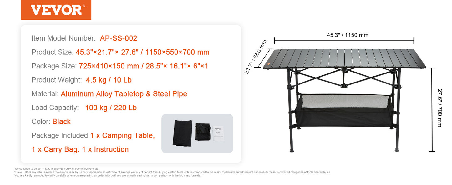Outdoor Camping Folding Table Picnic Equipment