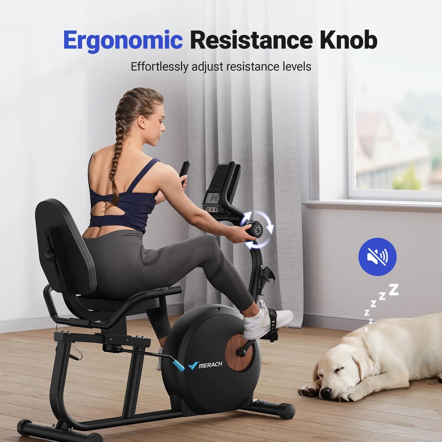 Exercise Bike Home Upgraded Durable Magnetic Stationary Recumbent