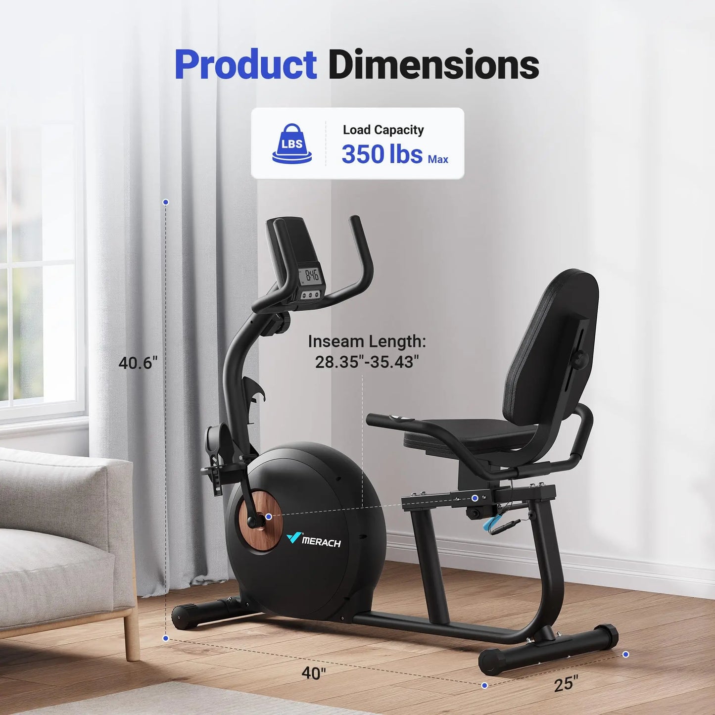 Exercise Bike Home Upgraded Durable Magnetic Stationary Recumbent