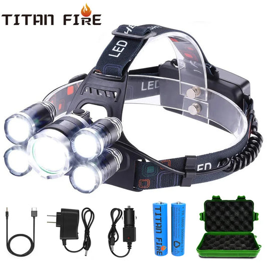 Headlamp High Lumen 3/5 LED Light Ultra Bright