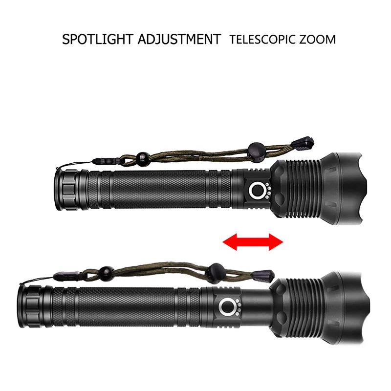 LED Tactical Flashlight XHP70.2 Super Bright