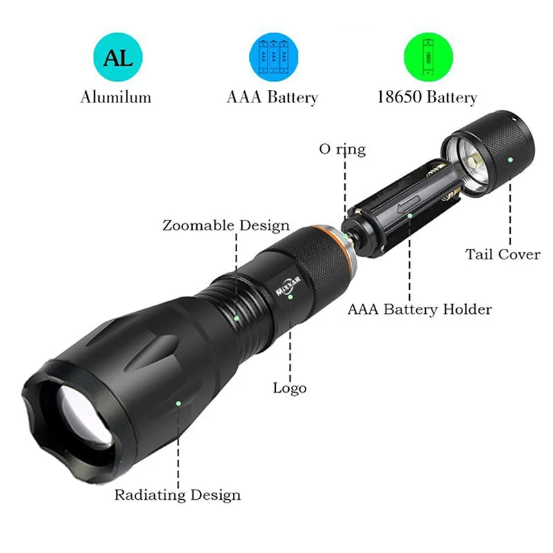 Flashlight LED Lantern Tactical Torch