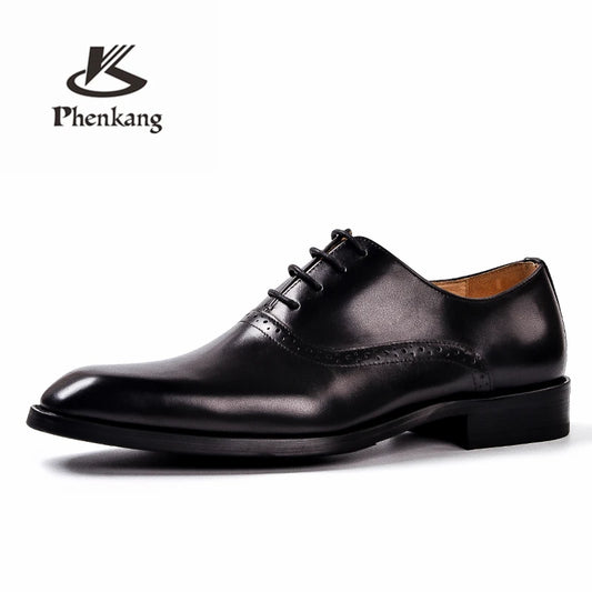 Men Genuine Leather Luxury Shoes Business Dress