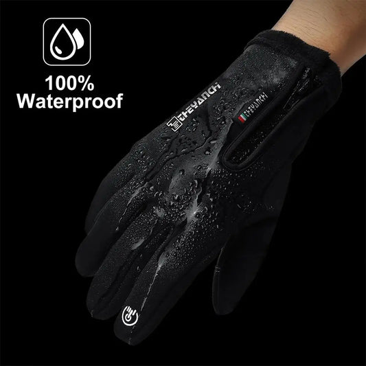 Cycling gloves Anti-skid Unisex winter zipper - Outdoor Hobbies and Adventures