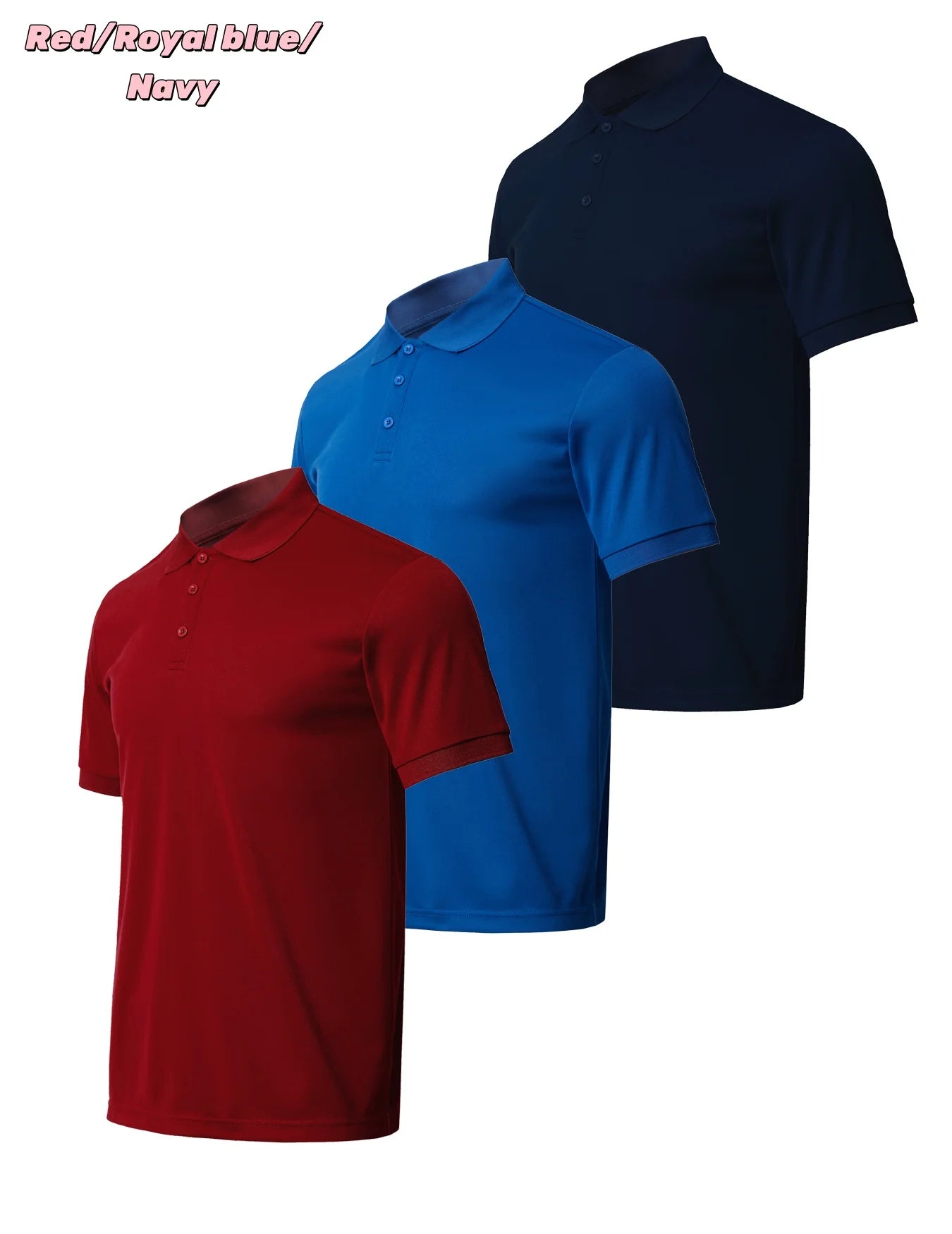 3-piece men's quick drying short sleeved casual sports