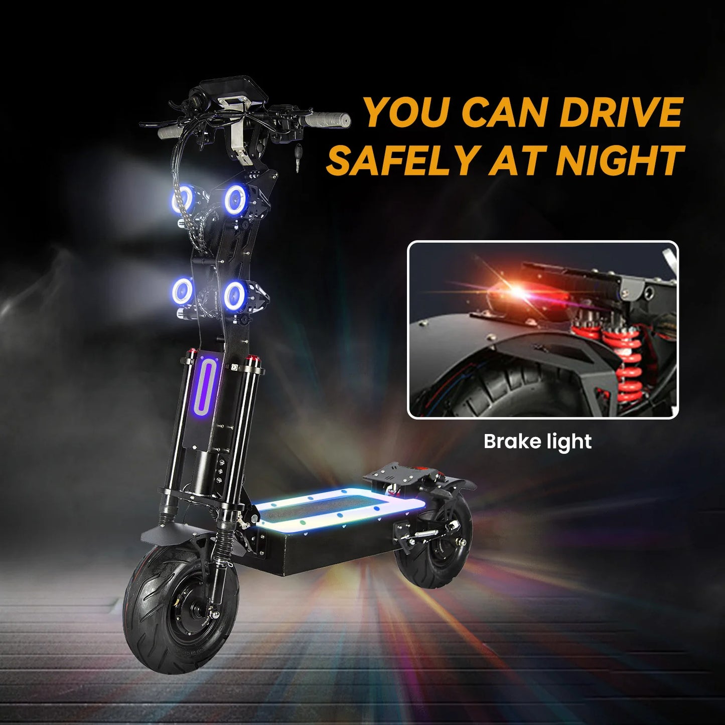 off-road electric scooter, hydraulic shock absorber