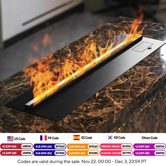 3D Atomized Fireplace With Colorful Steam Flame