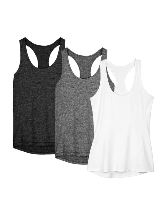 3 Pcs Women Sport tank Tops Loose Yoga Tops
