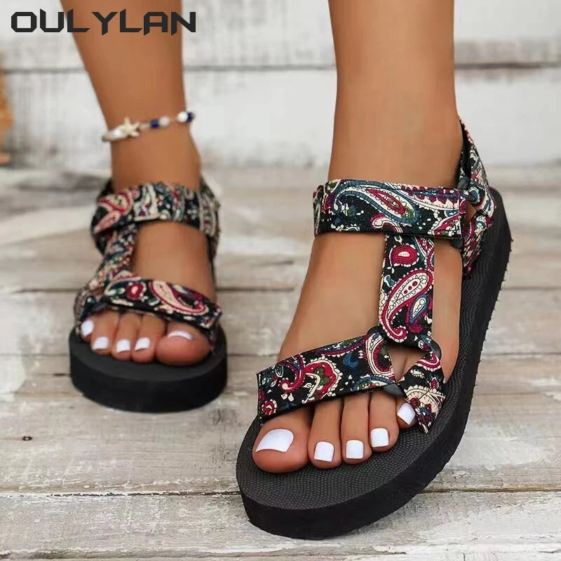 Summer Platform Flat Sandals Women Light