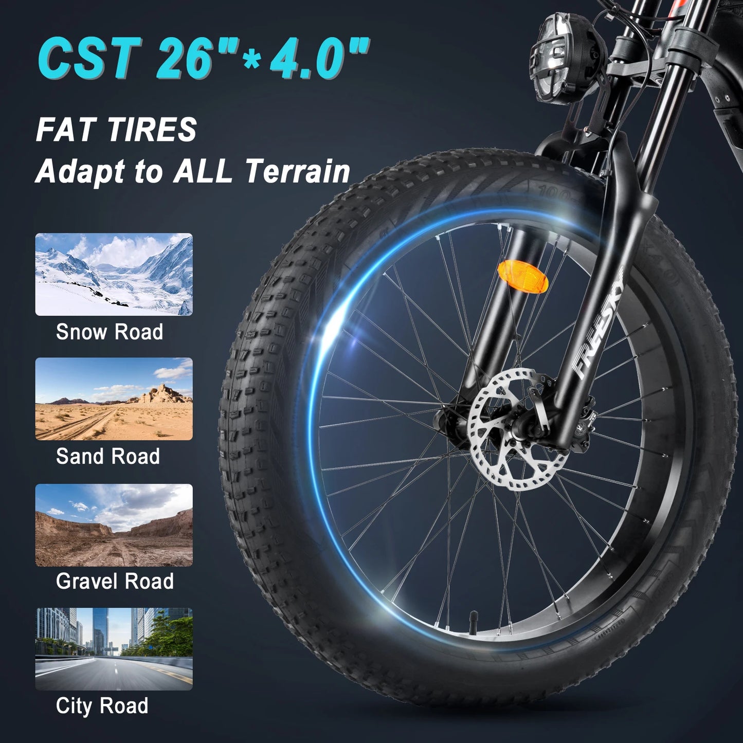 Adult Electric Bike 35MPH Fat Tire Snow