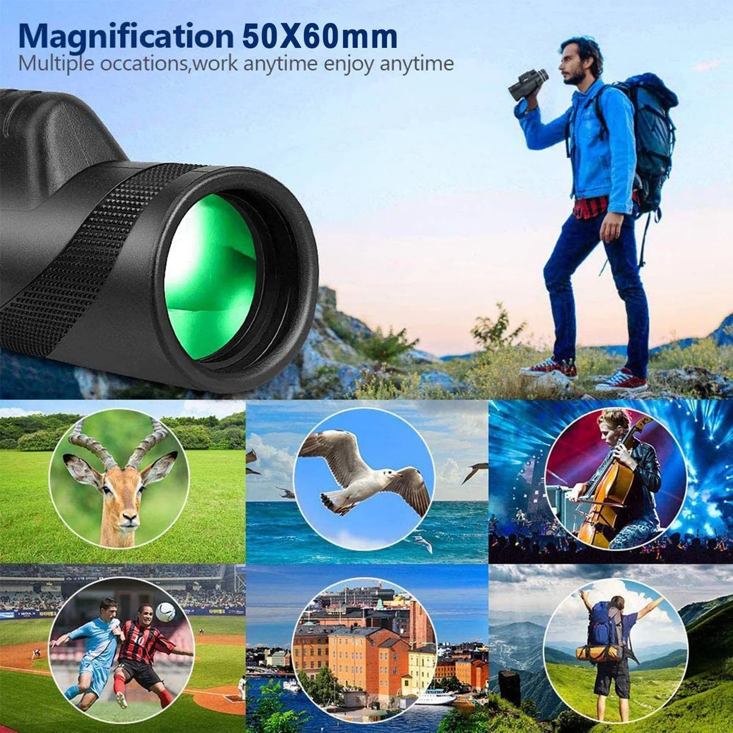 Phone Camera 50X60 Monocular Tlescope