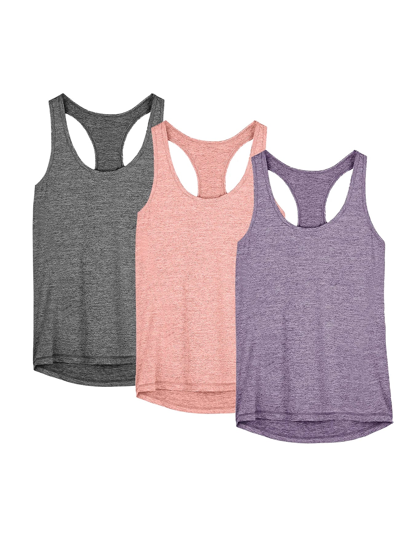 3 Pcs Women Sport tank Tops Loose Yoga Tops