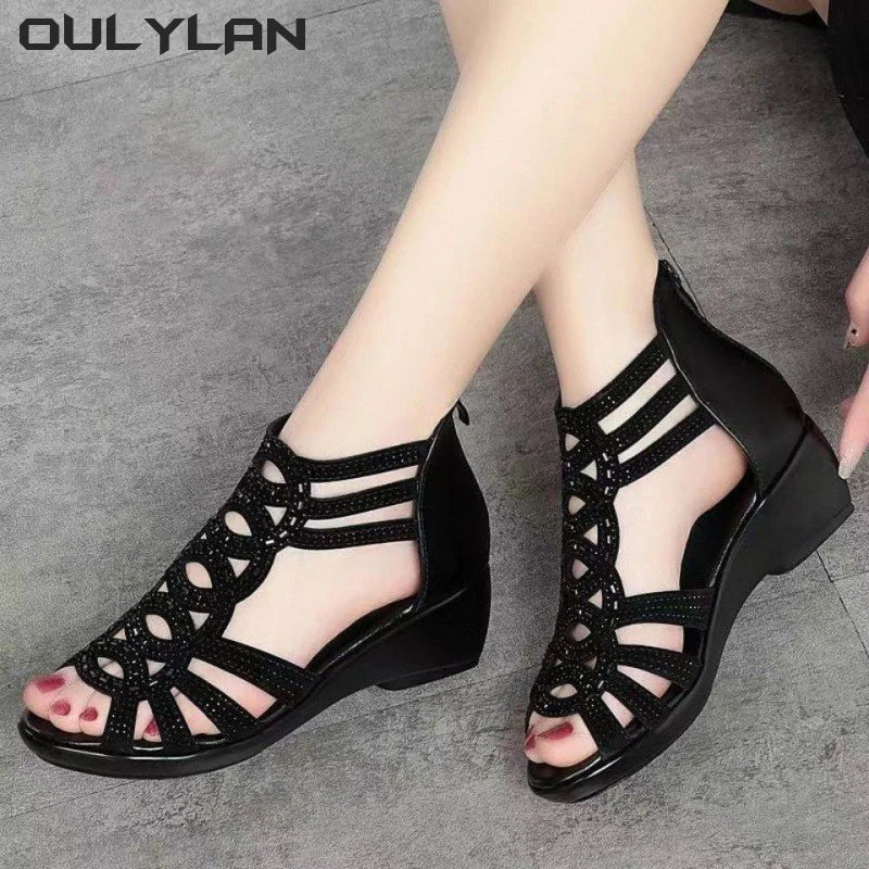 Soft Leather Roman Sandals Women