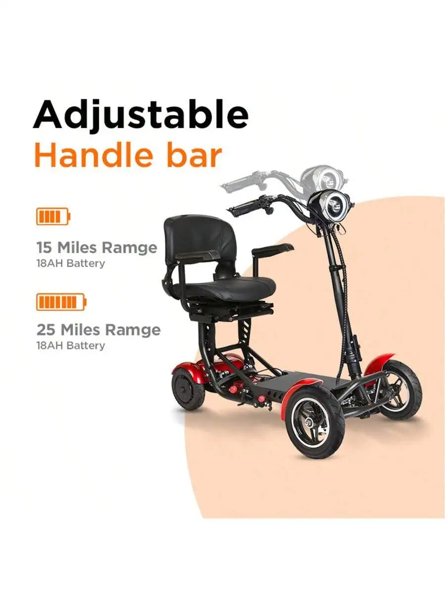 Foldable Four Wheel Electric Scooter,for Elderly All Terrain