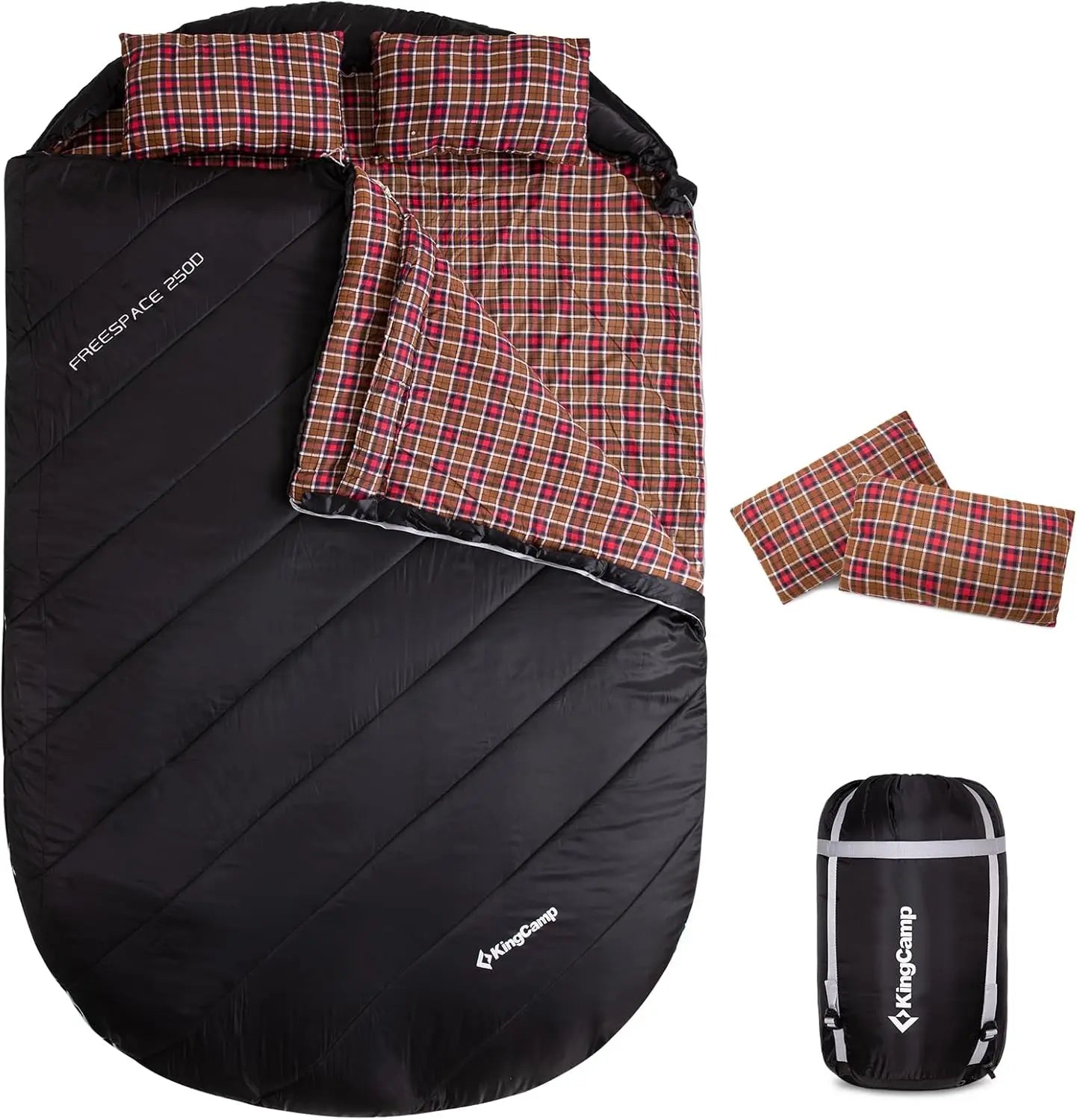 Double Sleeping Bag with Pillows for Couples & Family