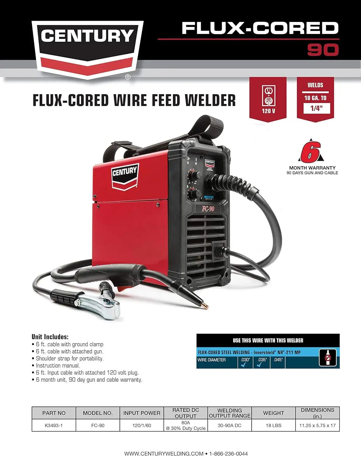 Flux Core Wire Feed Welder and Gun