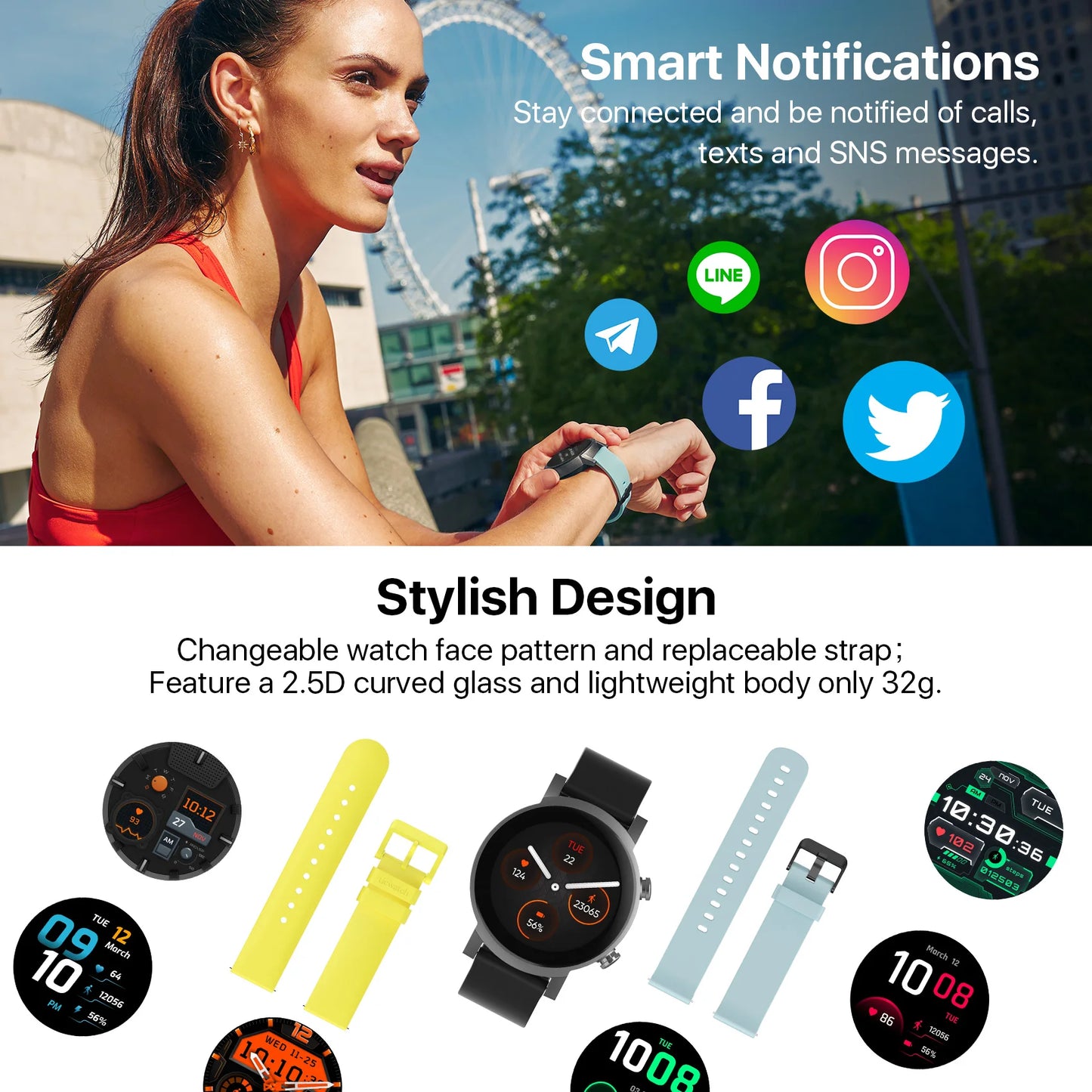 Smartwatch for Men and Women Google Pay