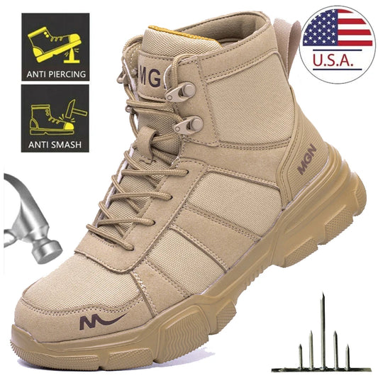 Indestructible Safety  Men Steel Toe Shoes