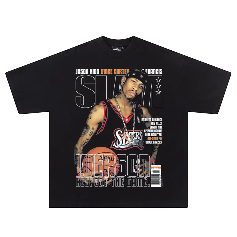 Hip Hop Streetwear Men Tshirts Basketball Star