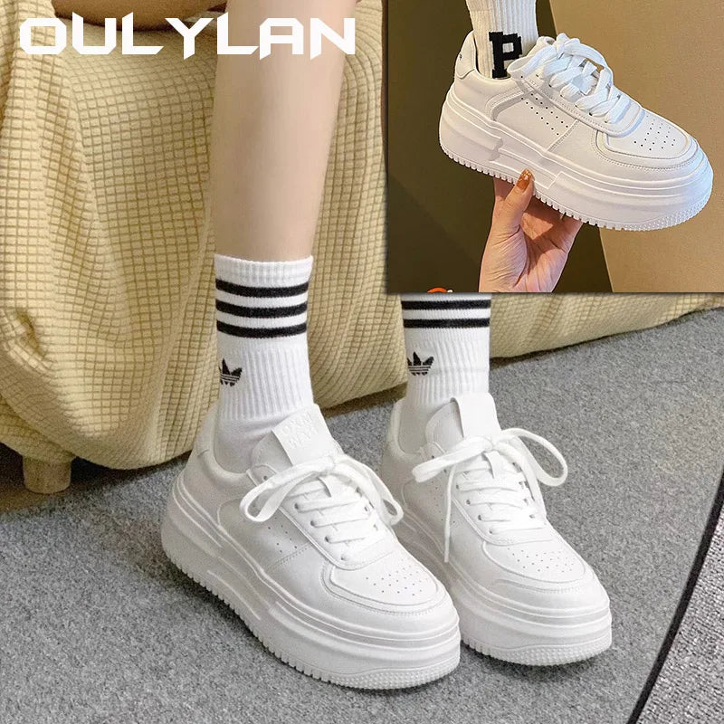 Women's White Casual Sneakers Sport Shoes