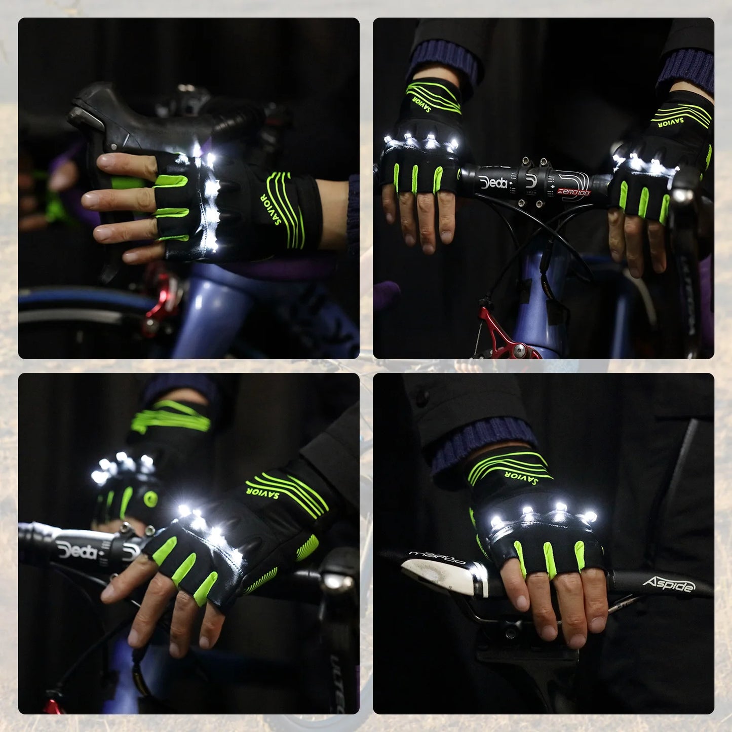 Flashlight Gloves Breathable Half Finger Fingerless - Outdoor Hobbies and Adventures