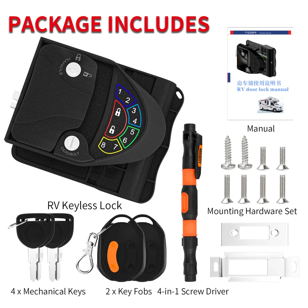 RV Door Lock Keyless Entry Camper