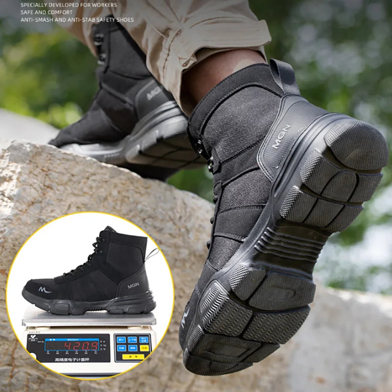 Indestructible Safety  Men Steel Toe Shoes