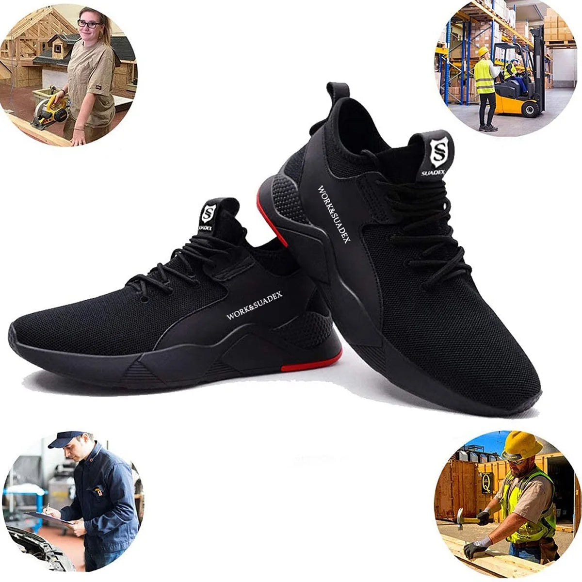 Men Work Safety Shoes Steel Toe Cap