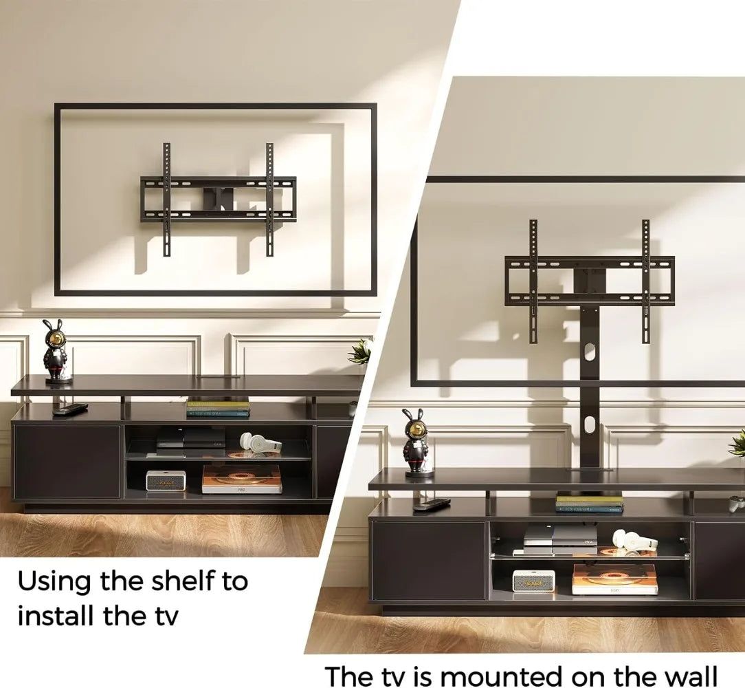 TV Stand with Mount and Power Outlet Swivel