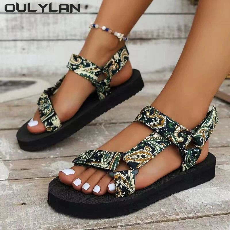 Summer Platform Flat Sandals Women Light