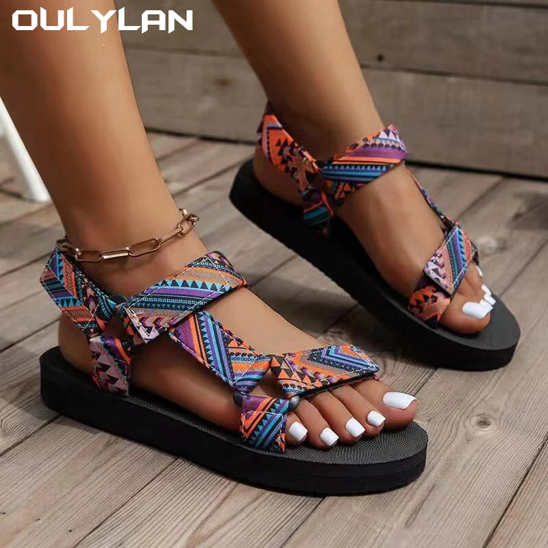 Summer Platform Flat Sandals Women Light